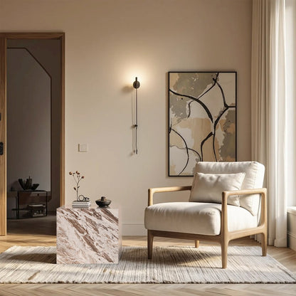 Bolzano Brown Marble End Table