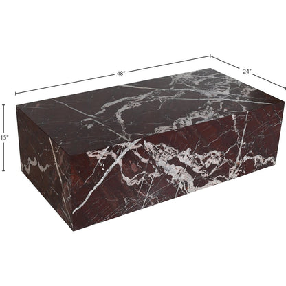 Bolzano Red Marble Coffee Table