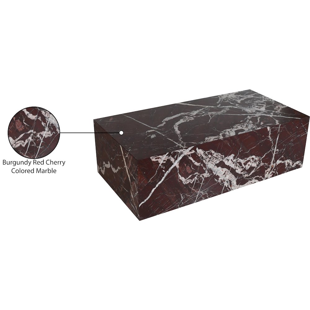 Bolzano Red Marble Coffee Table