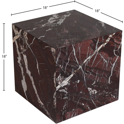 Bolzano Red Marble End Table