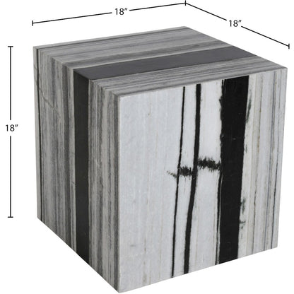 Bolzano Black Marble End Table