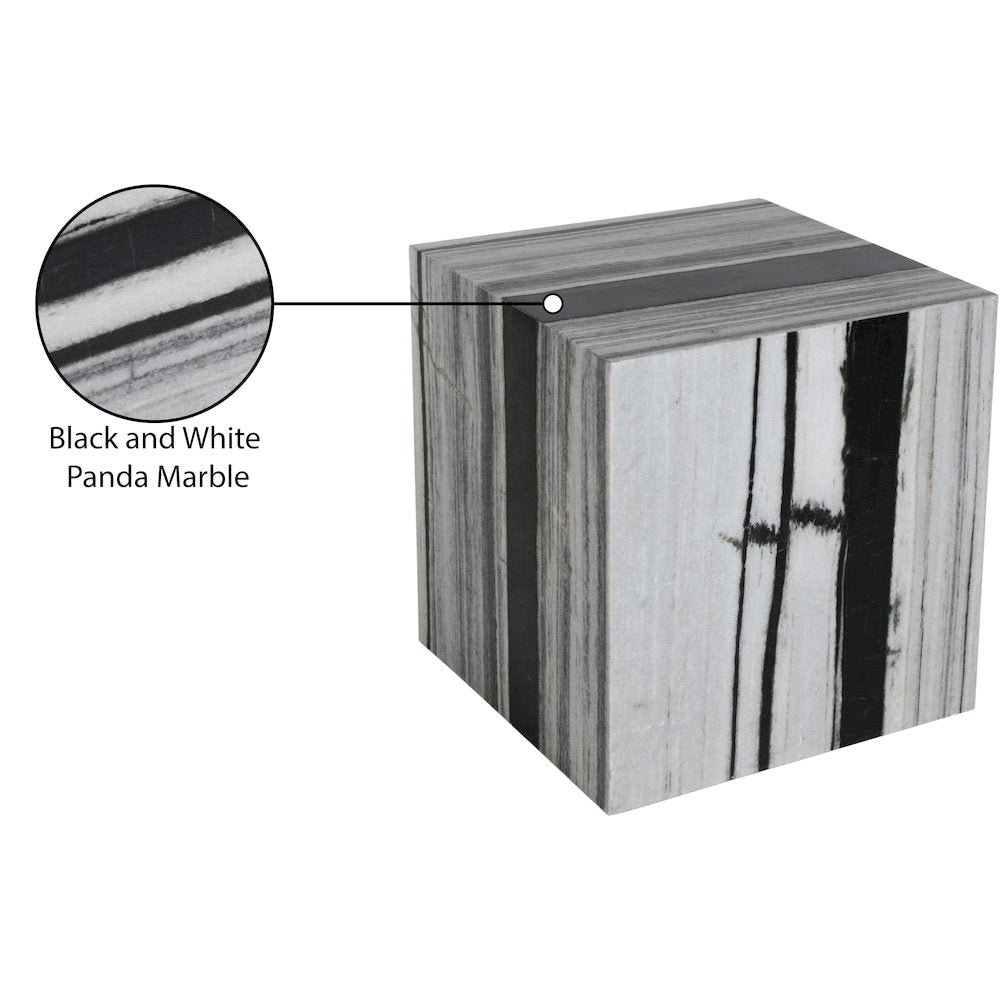 Bolzano Black Marble End Table