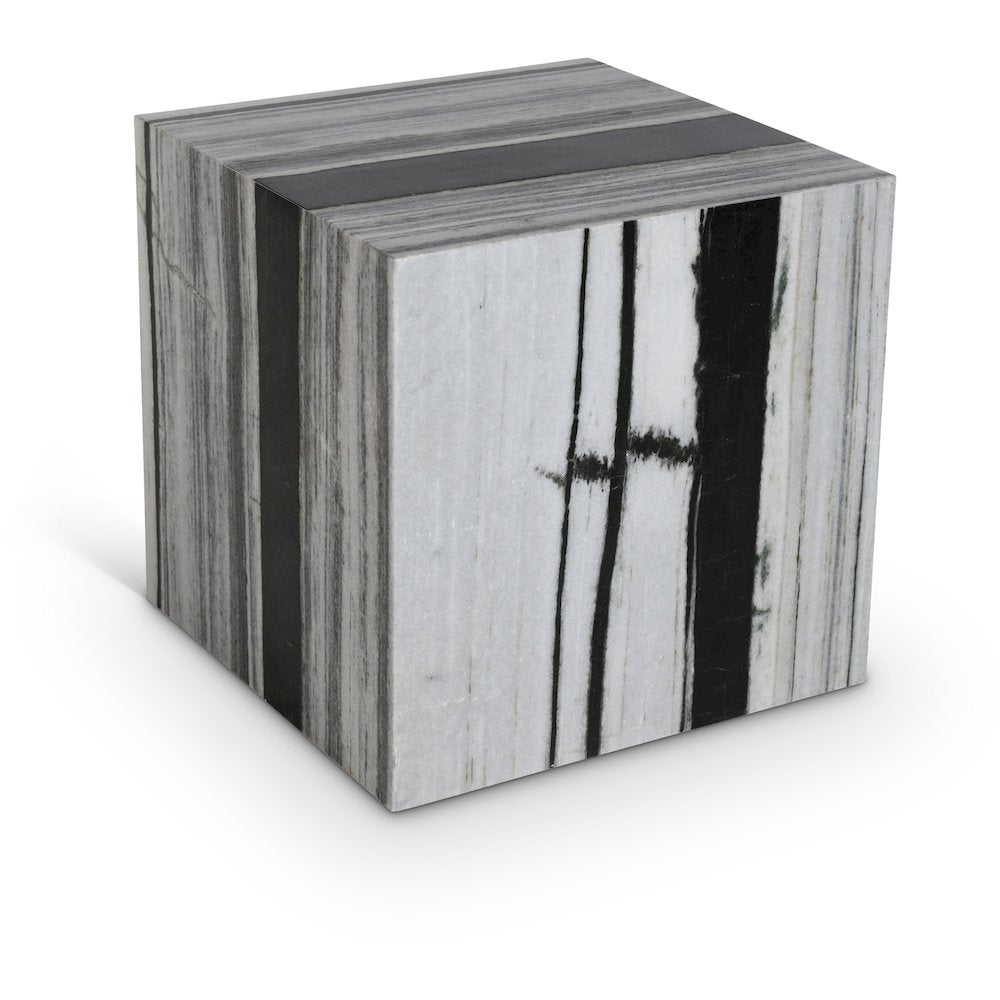 Bolzano Black Marble End Table