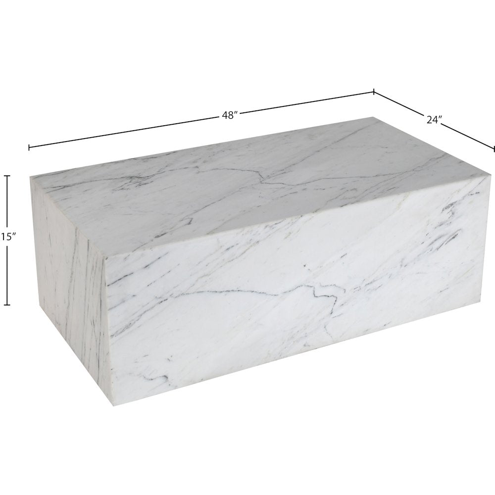Bolzano White Marble Coffee Table