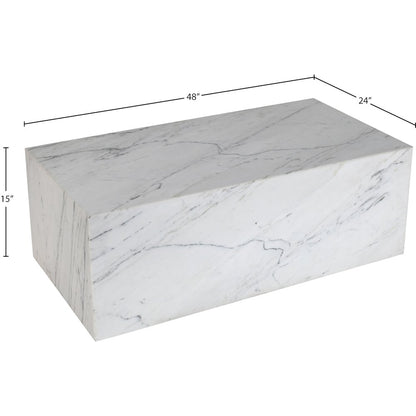 Bolzano White Marble Coffee Table