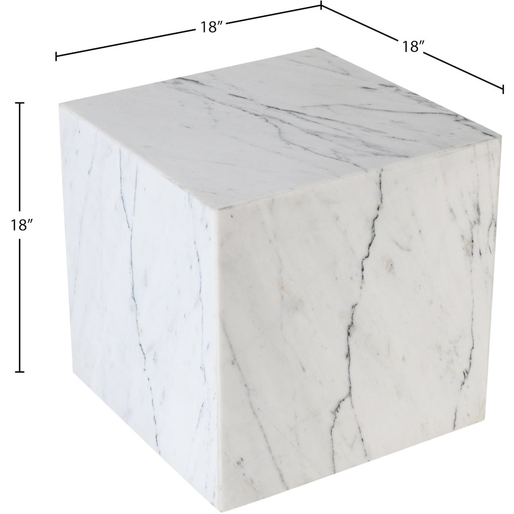 Bolzano White End Table