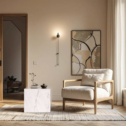 Bolzano White End Table