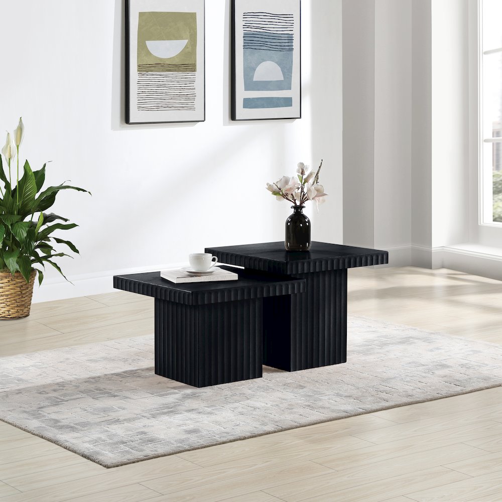 Spencer Black Oak Veneer Coffee Table