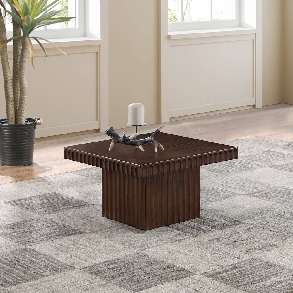 Spencer Brown Oak Veneer Coffee Table