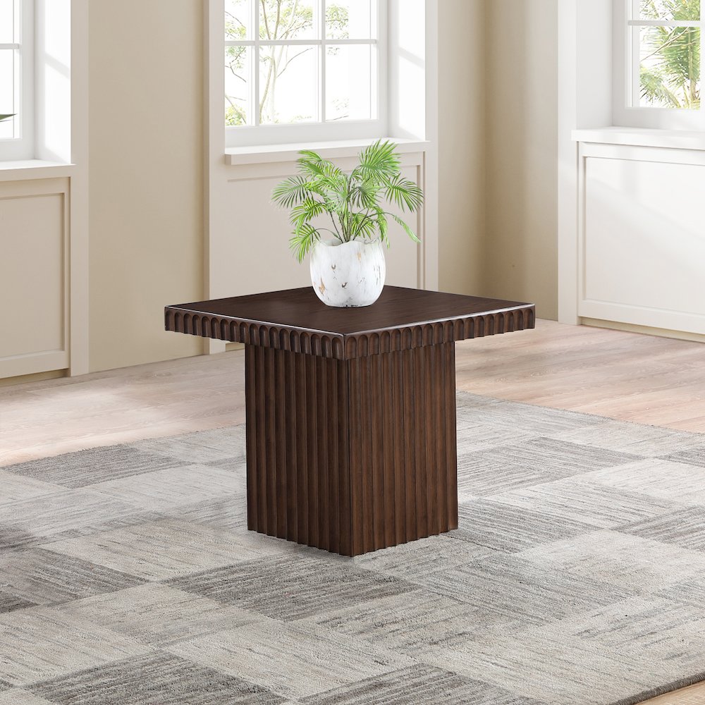 Spencer Brown Oak Veneer Coffee Table