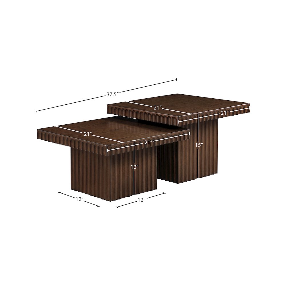 Spencer Brown Oak Veneer Coffee Table