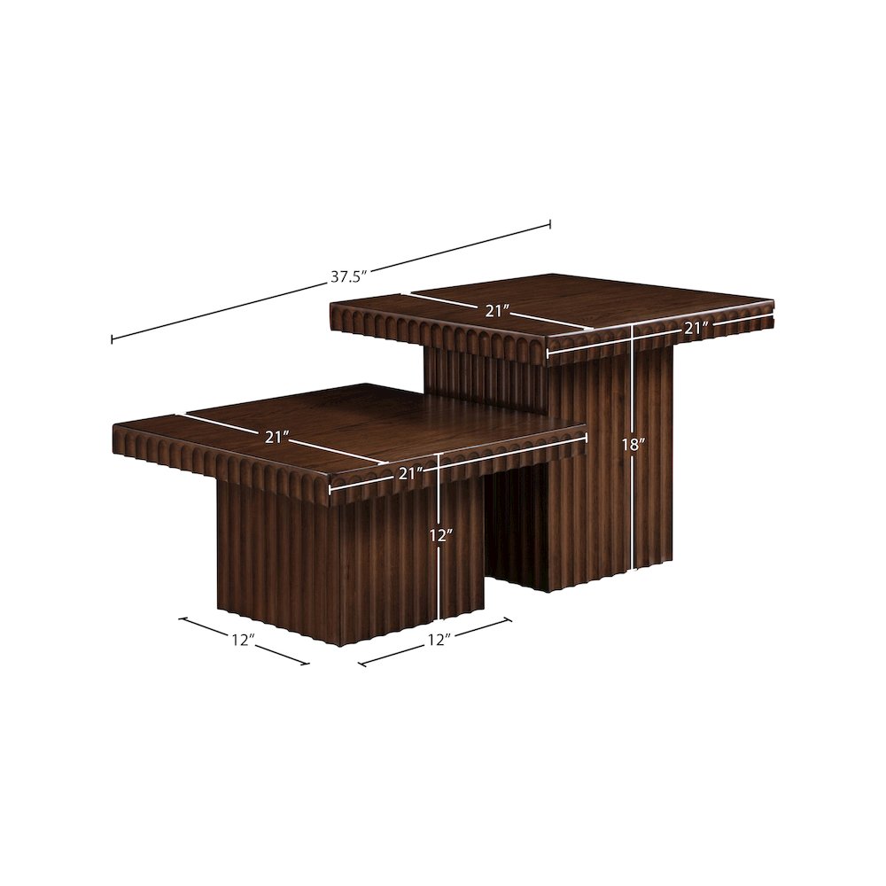 Spencer Brown Oak Veneer Coffee Table