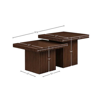 Spencer Brown Oak Veneer Coffee Table