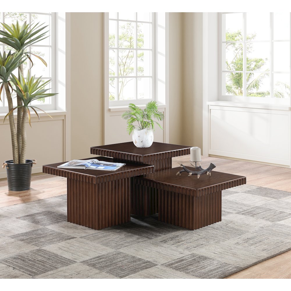 Spencer Brown Oak Veneer Coffee Table