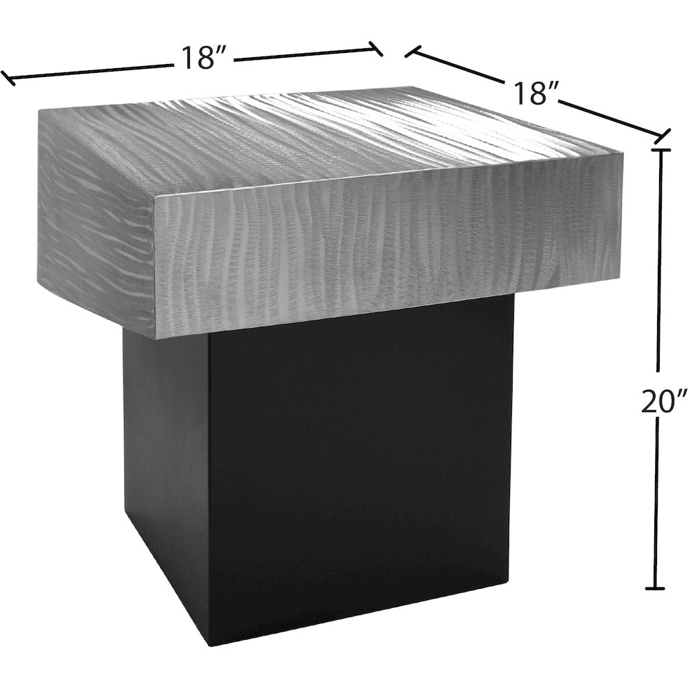 Palladium Silver End Table