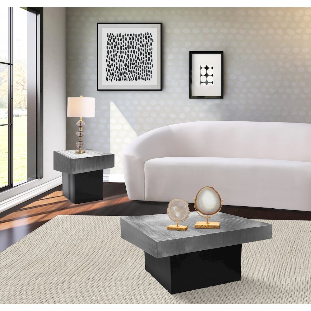 Palladium Silver End Table