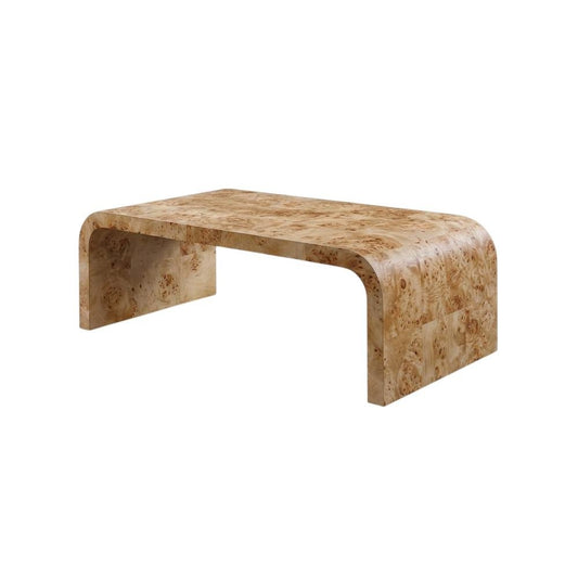 Natural Ash Coffee Table with Art Deco Style and Natural Finish