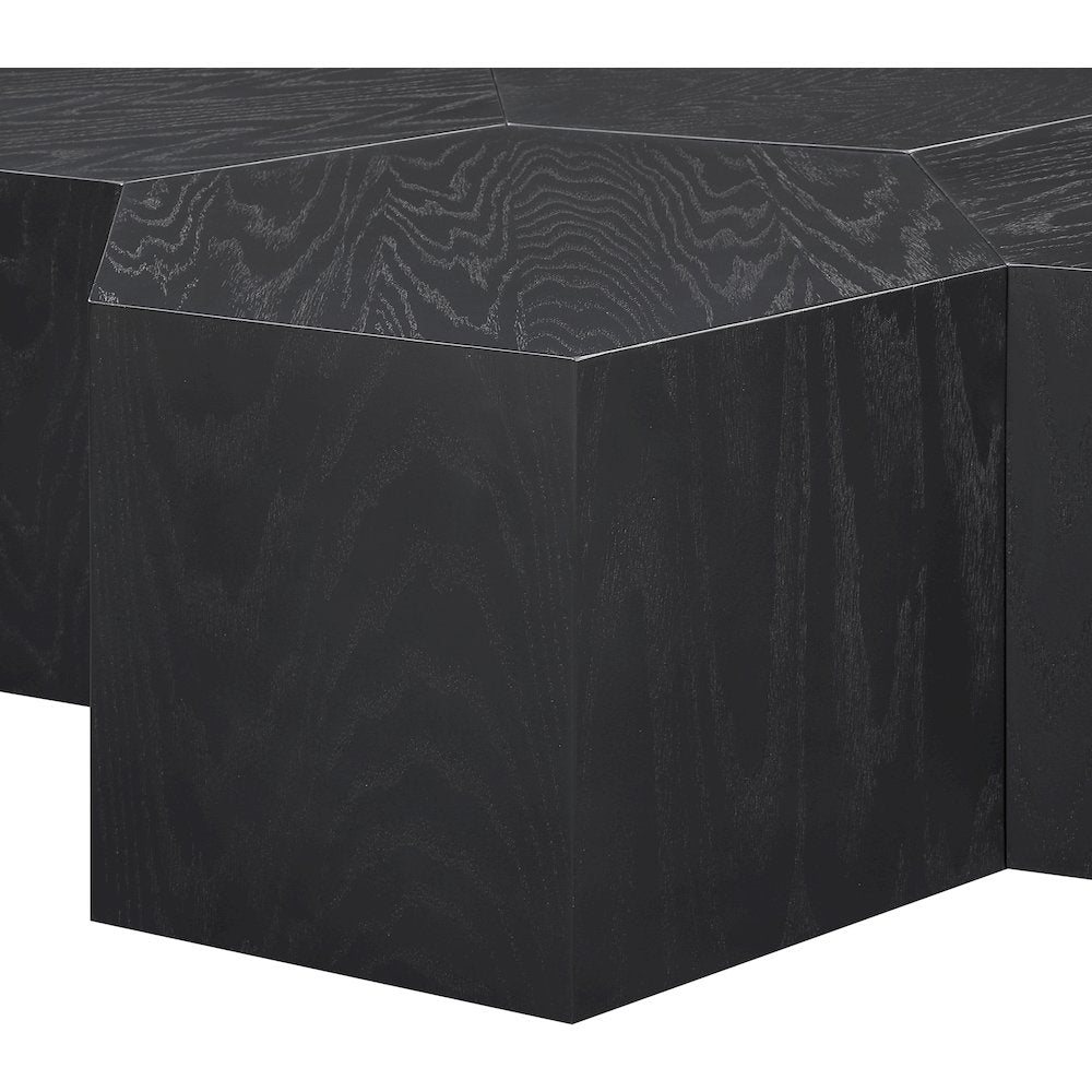 Eternal Black Oak Wood 7pc. Modular Coffee Table