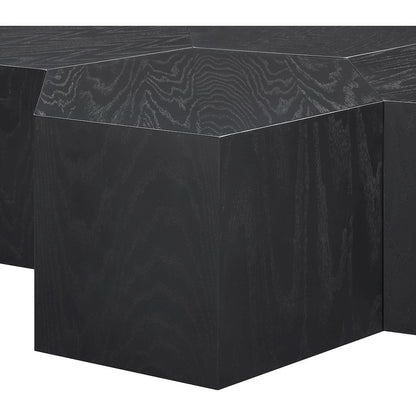Eternal Black Oak Wood 7pc. Modular Coffee Table