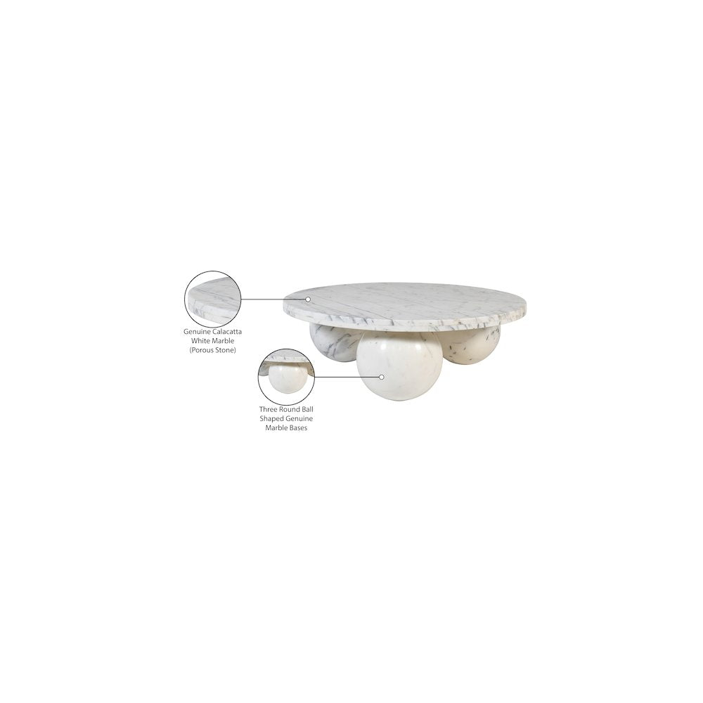 Spherical White Coffee Table