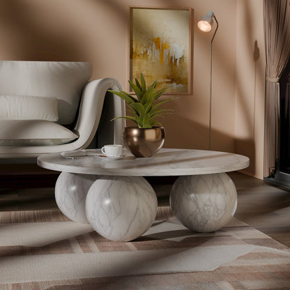 Spherical White Coffee Table
