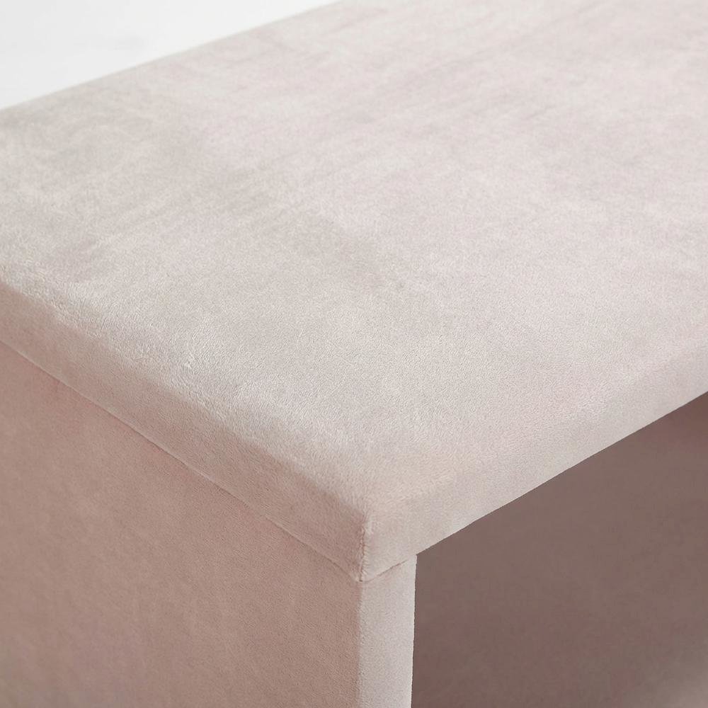 Pink Velvet Nightstand with Contemporary Style and Soft Upholstery