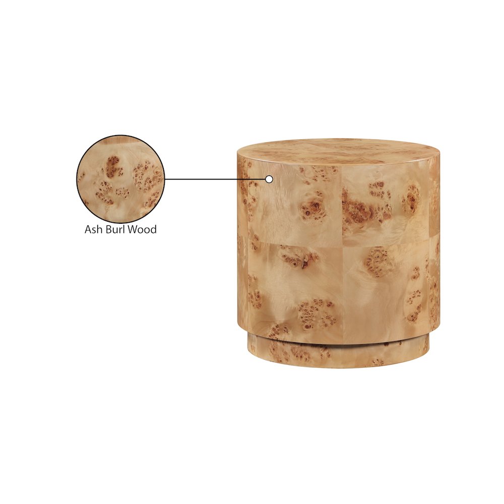 Burl Natural Ash End Table