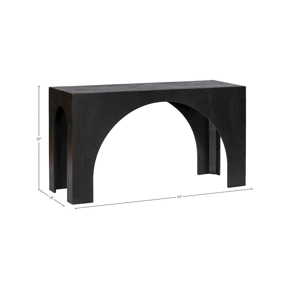 Arch Black Console Table