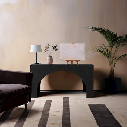 Arch Black Console Table