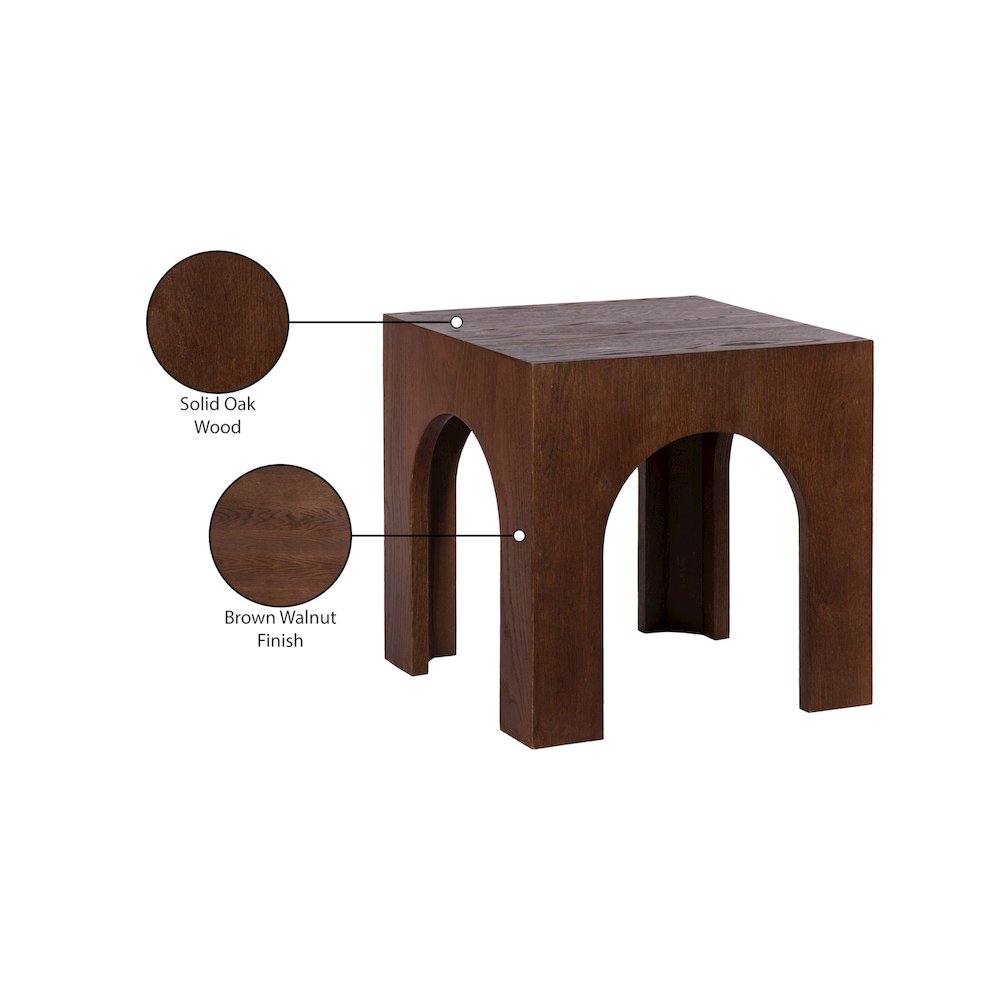 Arch Brown End Table