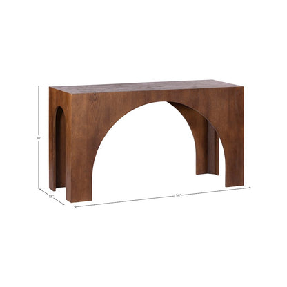 Arch Brown Console Table