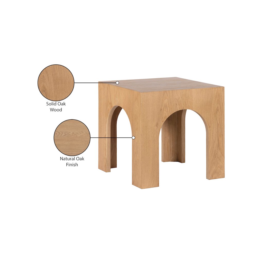 Arch Oak End Table