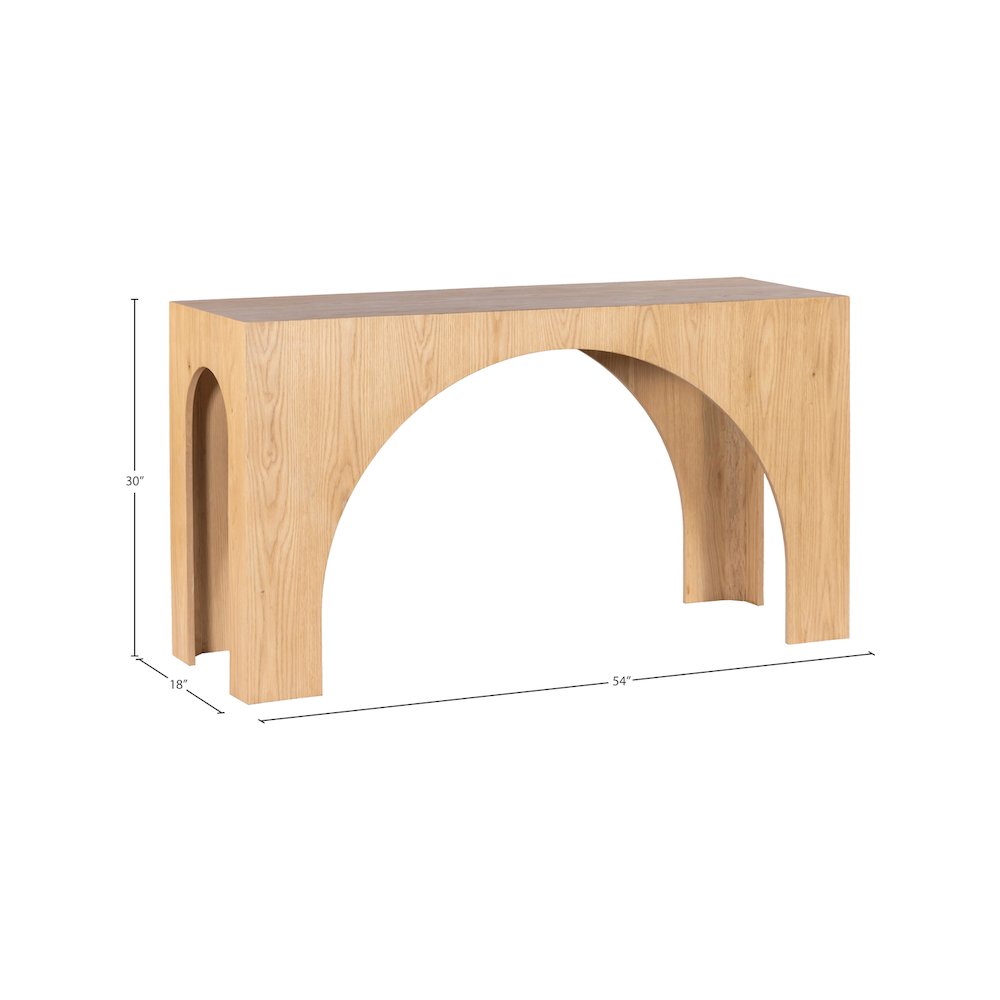 Arch Oak Console Table