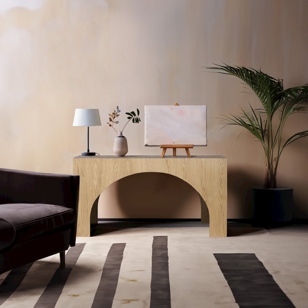 Arch Oak Console Table