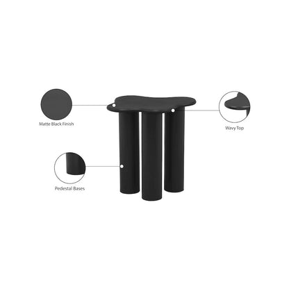 Romaine Black End Table