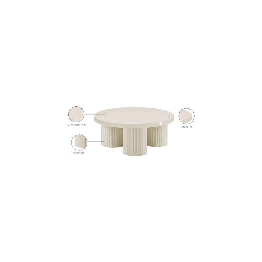 Rhodes Cream Coffee Table