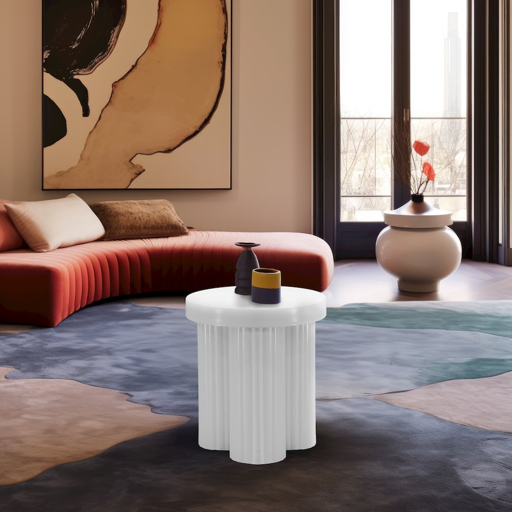 Rhodes White End Table