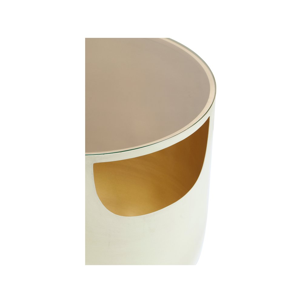 Doma Cream / Gold End Table