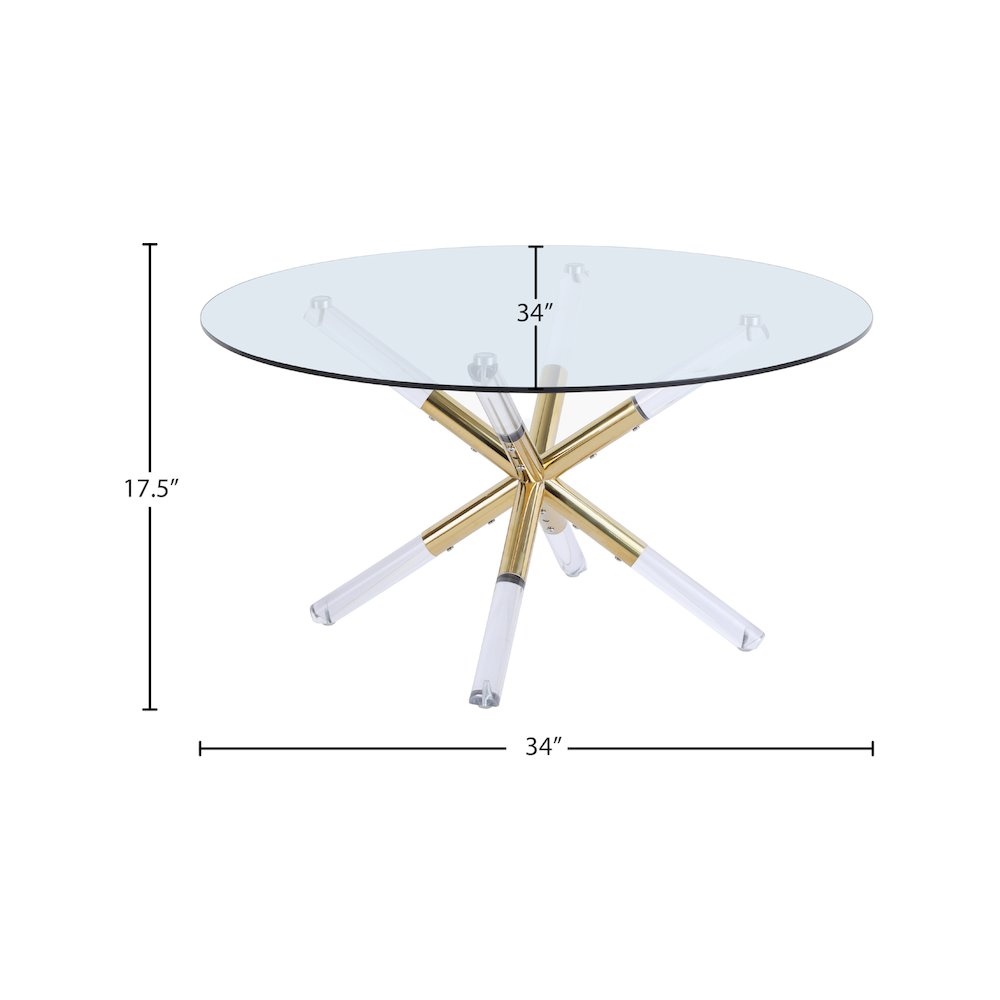 Mercury Acrylic/Gold Coffee Table