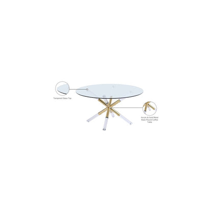 Mercury Acrylic/Gold Coffee Table