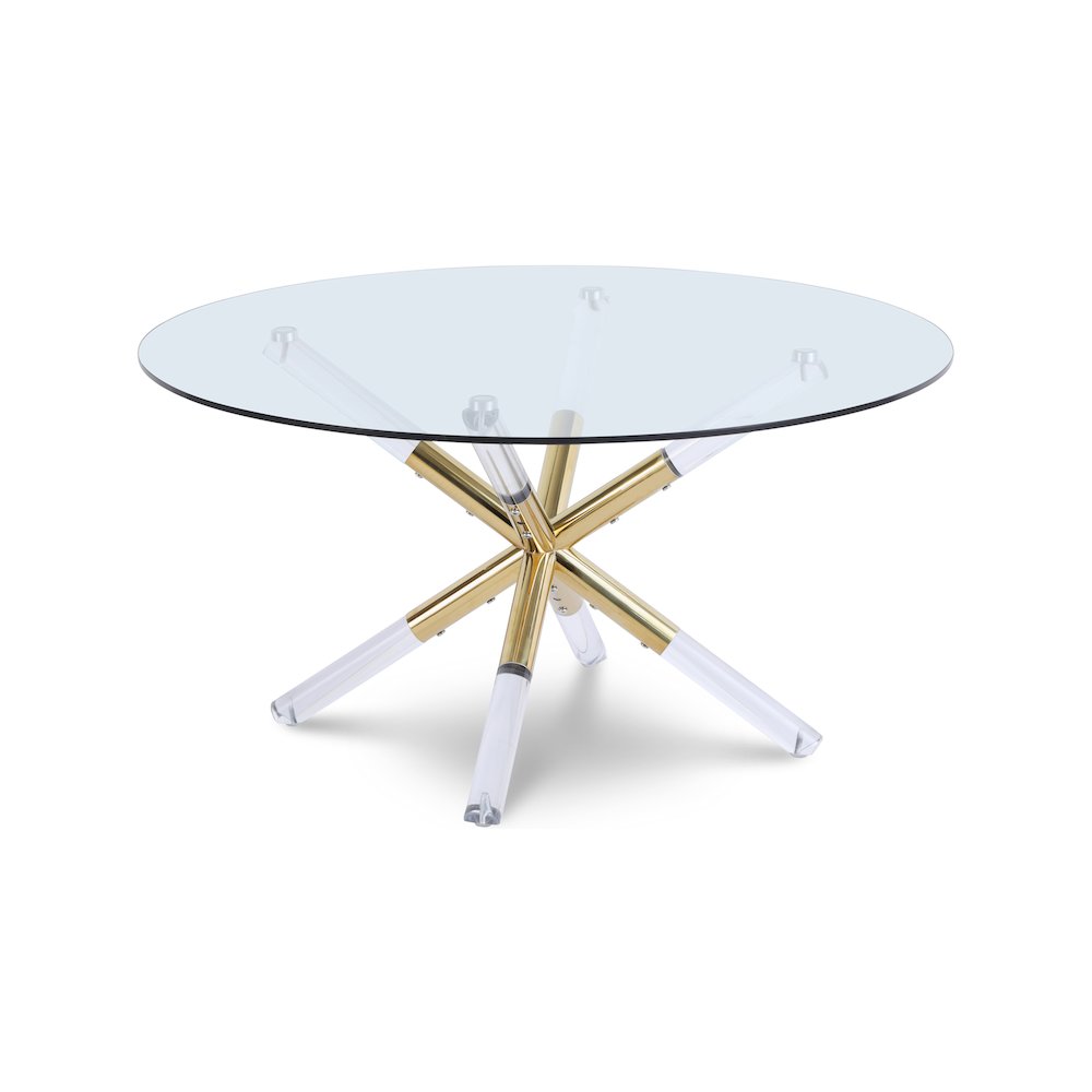 Mercury Acrylic/Gold Coffee Table