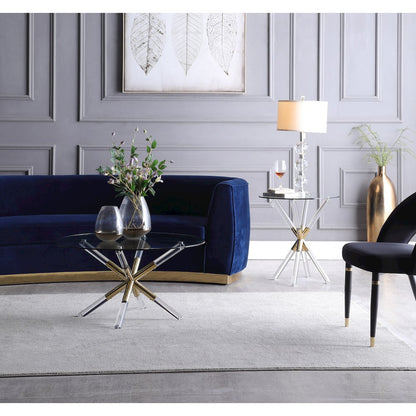 Mercury Acrylic/Gold Coffee Table