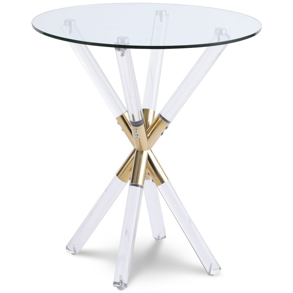 Mercury Acrylic/Gold End Table