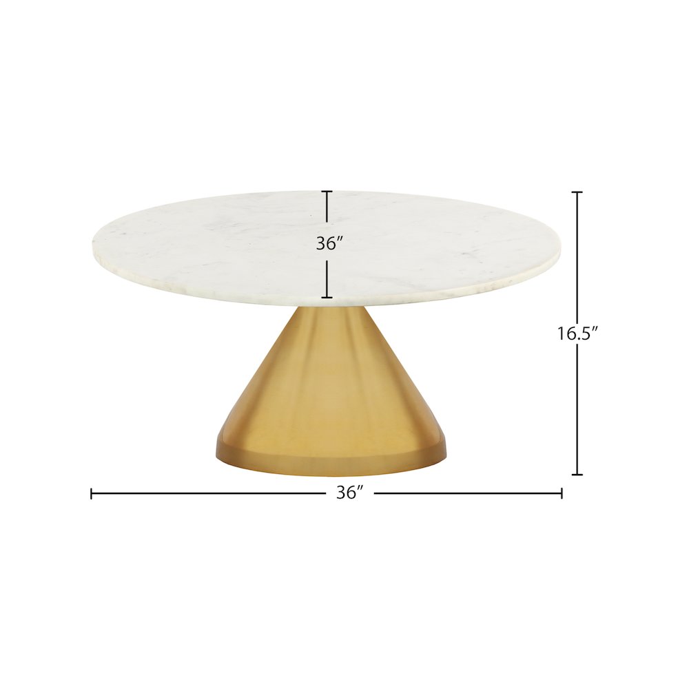 Emery White Marble Coffee Table