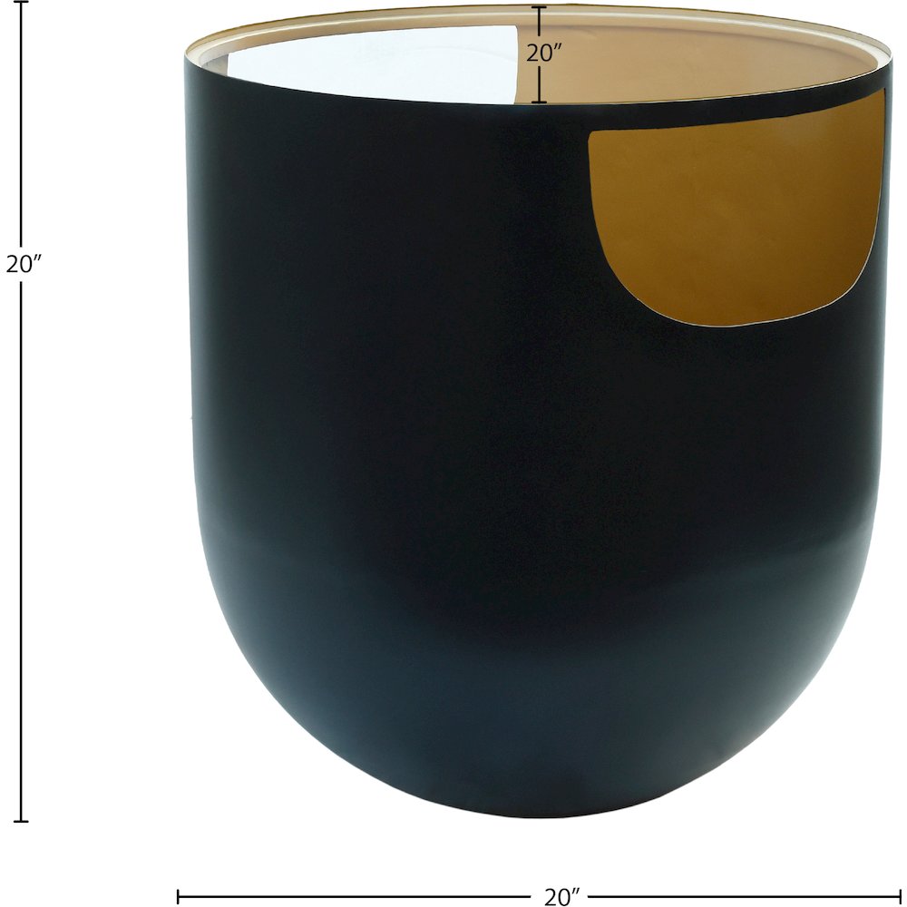 Doma Black / Gold End Table