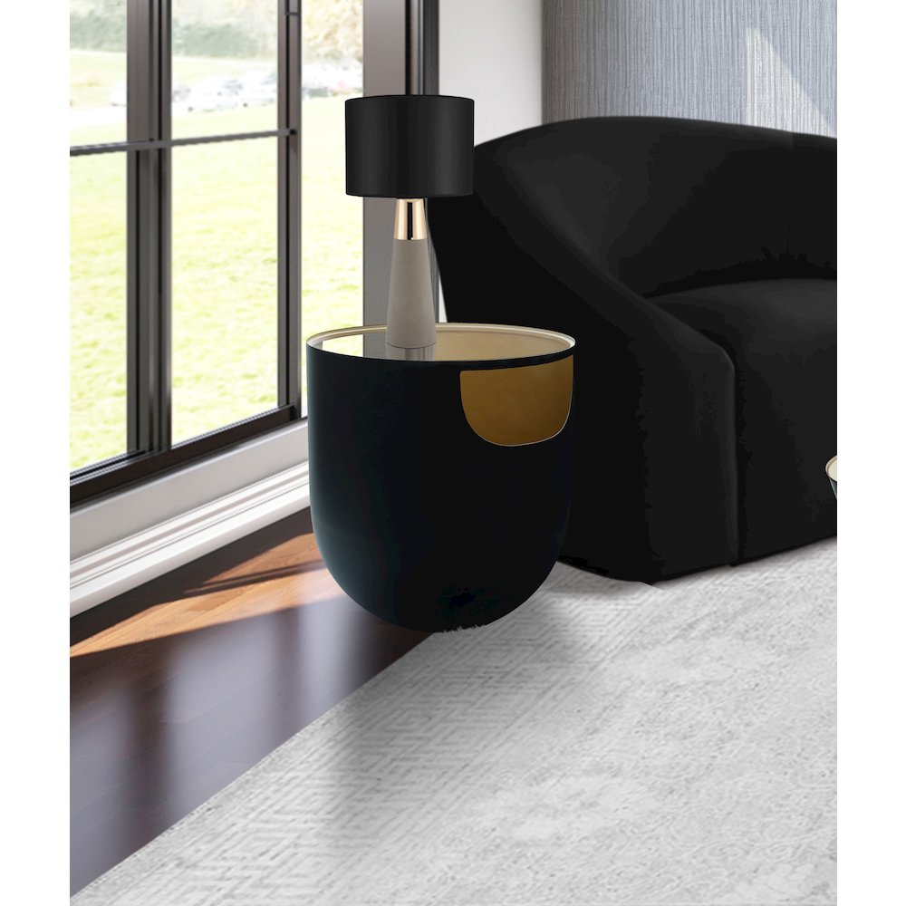 Doma Black / Gold End Table