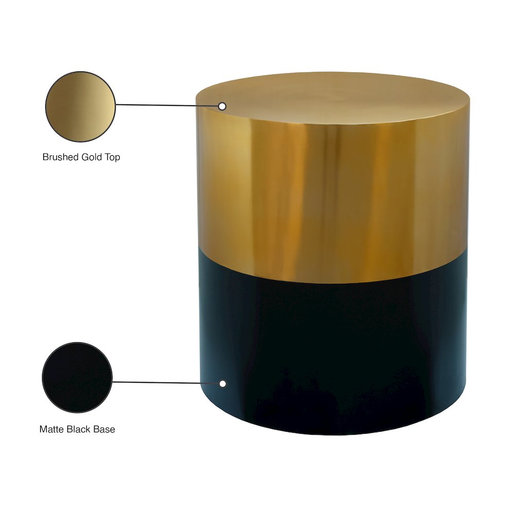 Sun Black / Gold End Table