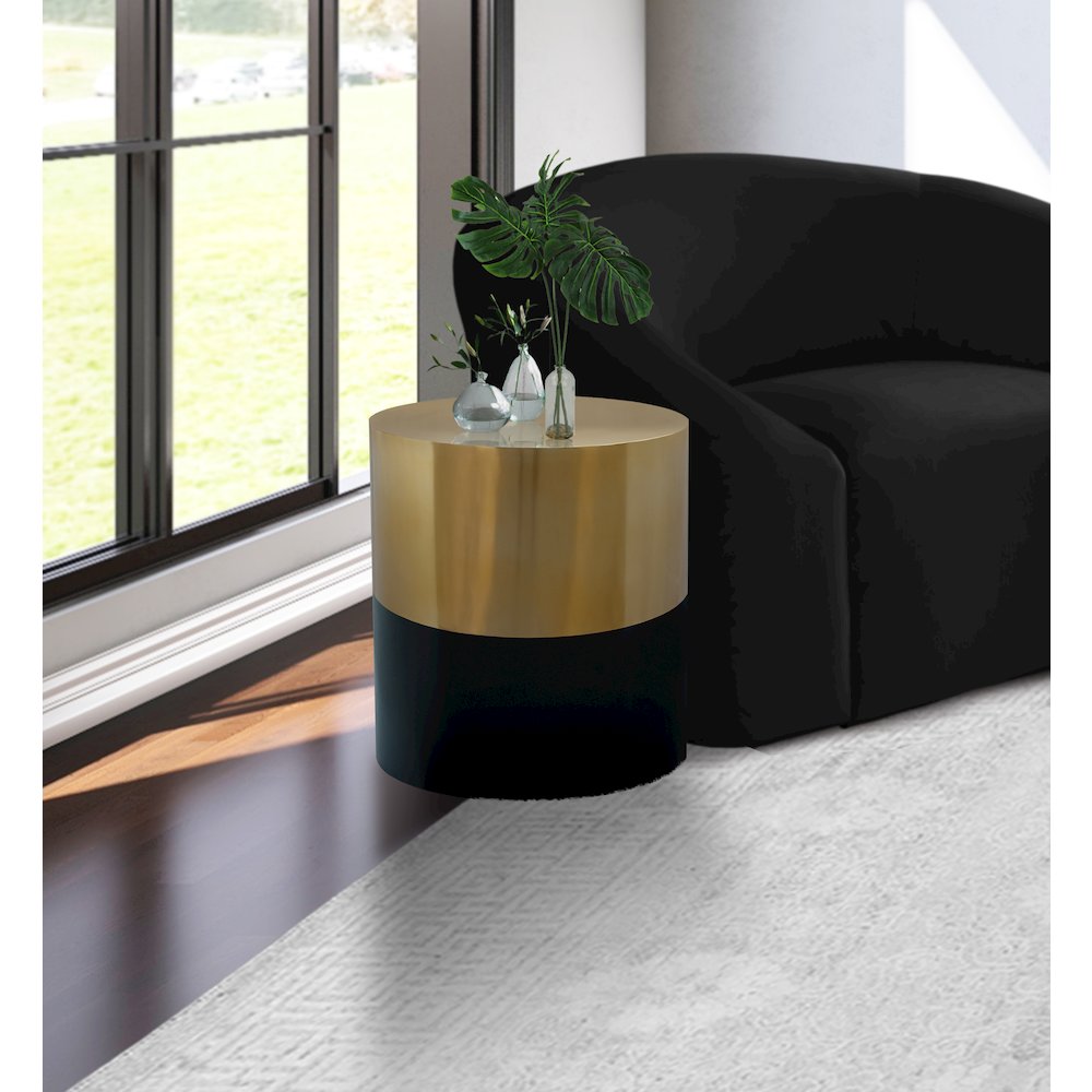 Sun Black / Gold End Table