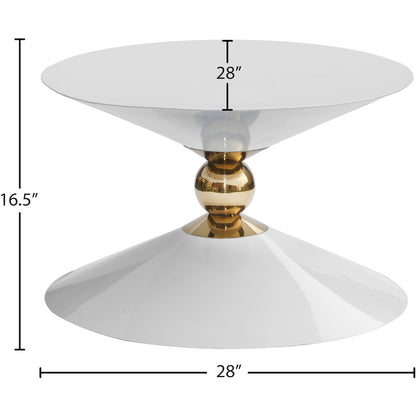 Malia White / Gold Coffee Table