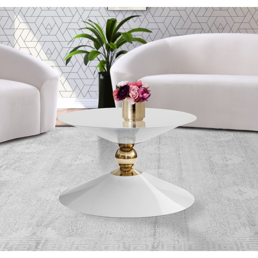 Malia White / Gold Coffee Table
